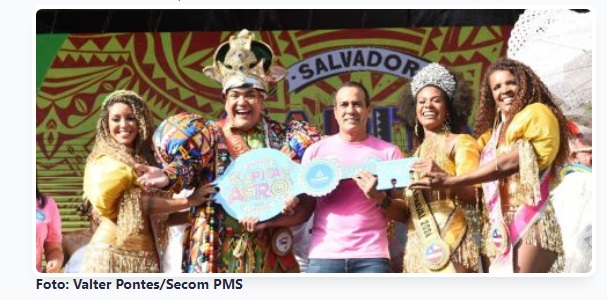 Bruno Reis entrega chave da cidade ao Rei Momo e abre oficialmente o Carnaval de Salvador