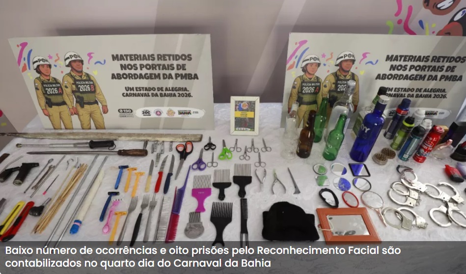Baixo número de ocorrências e oito prisões pelo Reconhecimento Facial são contabilizados no quarto dia do Carnaval da Bahia