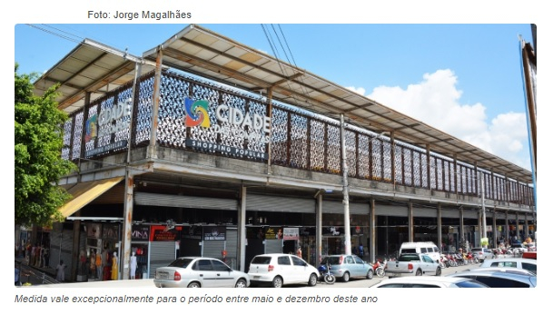 Prefeitura de Feira isenta pagamento de aluguéis no Shopping Popular